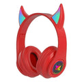 Novo Headphones Devil Ear Bluetooth Pc Gamer Gaming Headset RGB